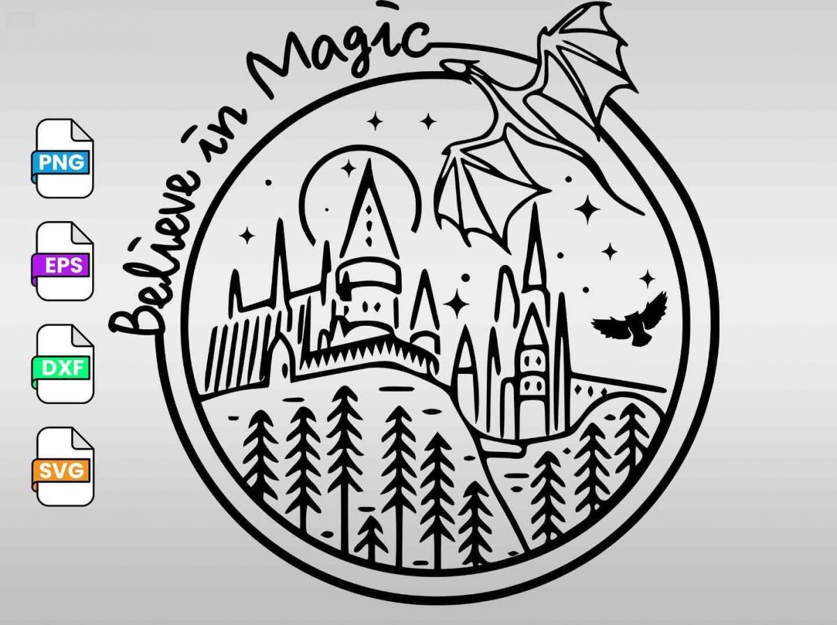 Enchanting HP Castle Wizard School SVG Collection