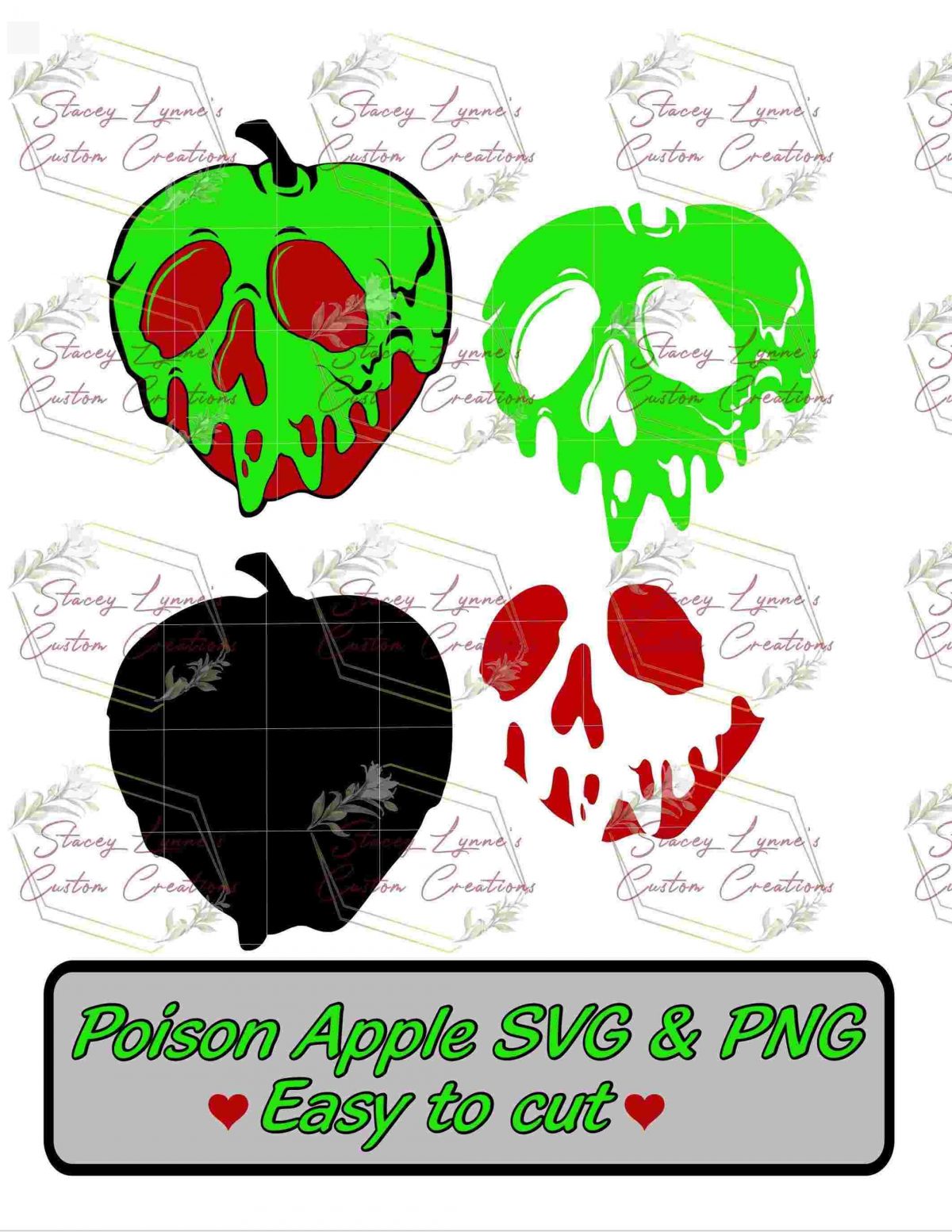 Enchanting Poison Apple SVG PNG for Silhouette Cricut Download Now