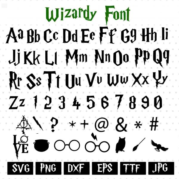 Enchanting Potter Font SVG for Halloween Crafts