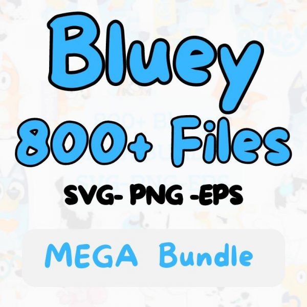 Exclusive Bundle 800 Blue Dog Family Designs PNG SVG Files Digital