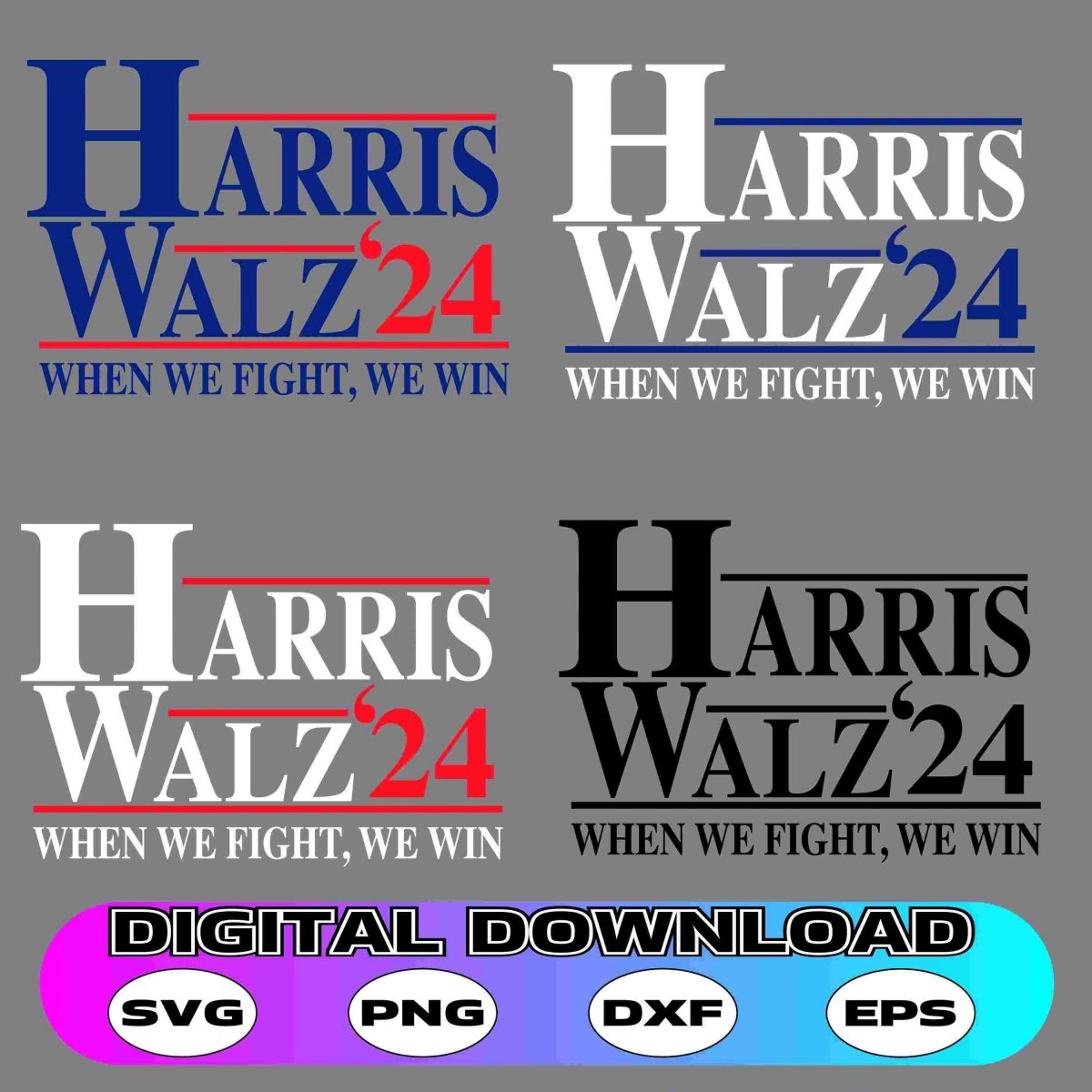 Exclusive Harris Walz 24 Kamala Harris PNGs SVGs Shirts Digital