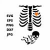 Expecting Halloween Skeleton Clipart Preggo Image SVG PNG DXF Eps File