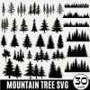 Explore 30 Mountain Forest SVG Bundle with Trees Palm Tree