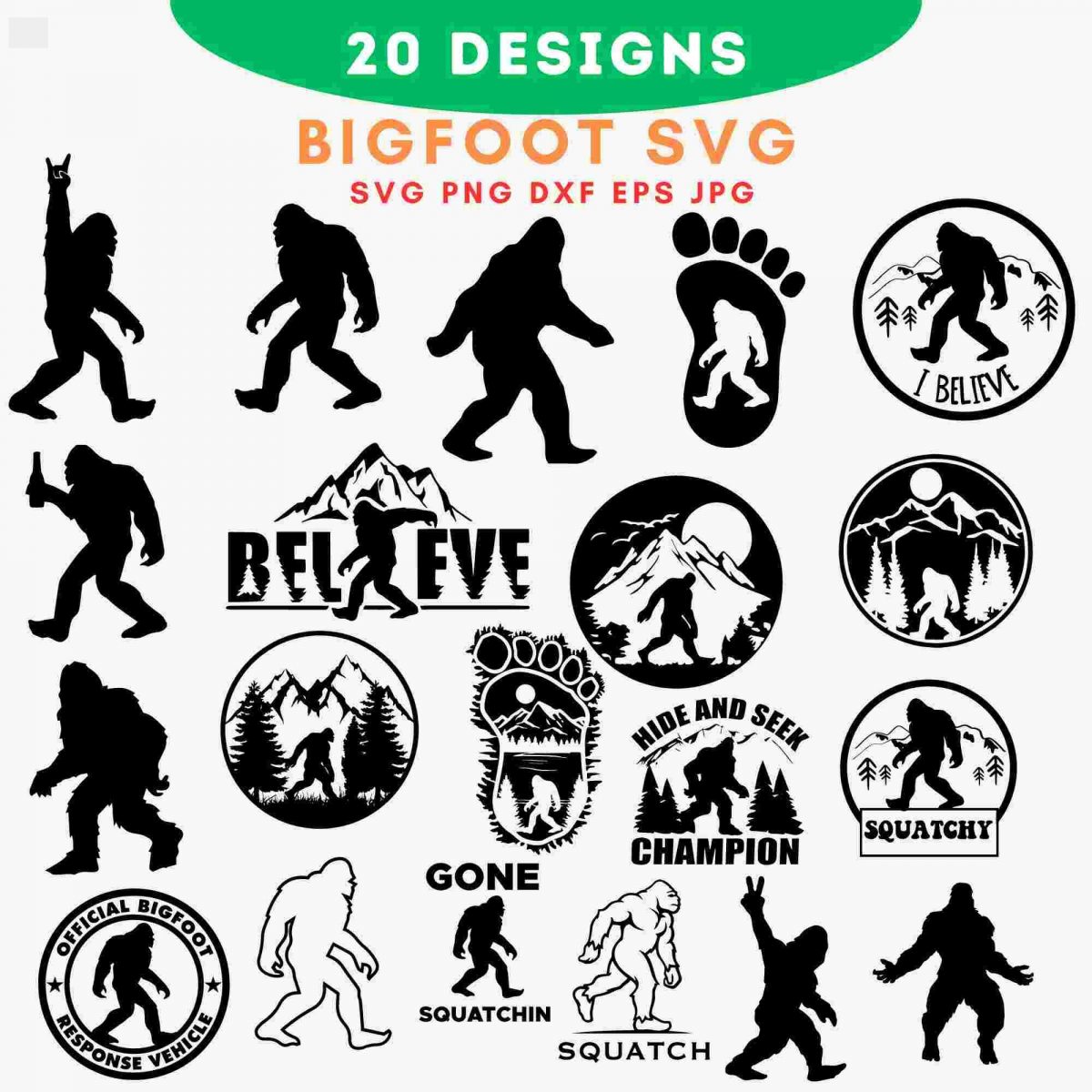 Explore Bigfoot and Sasquatch in Nature Svg Sign Sticker Camping