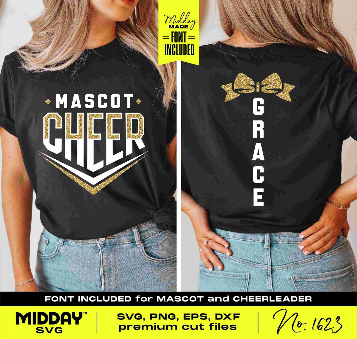 EyeCatching Cheer Team SVG Template Bold Design for Cheer Squad