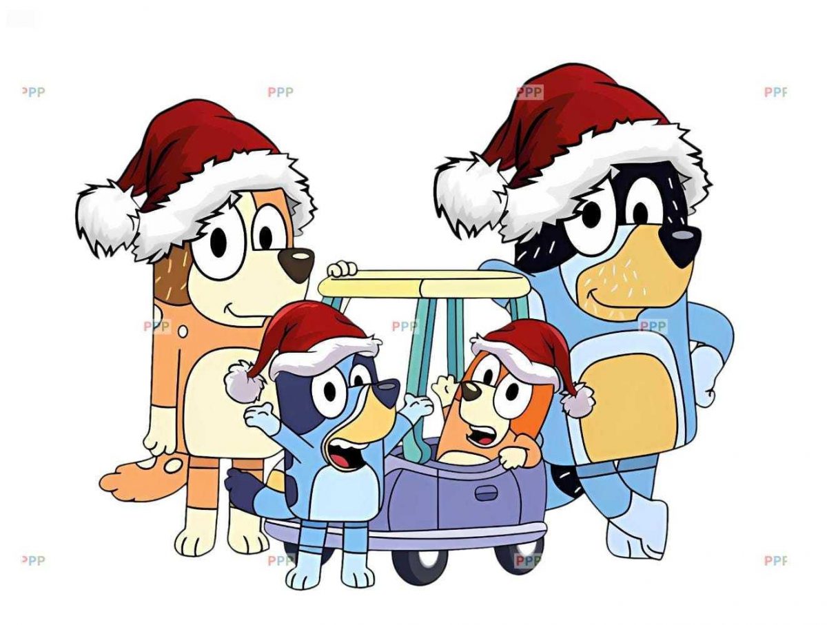 Festive Bluey Christmas PNGs for Your Unique Designs