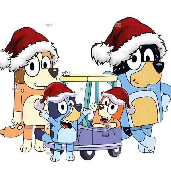 Festive Bluey Christmas PNGs for Your Unique Designs