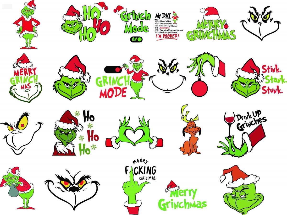 Festive Christmas and Grinch Svg Bundle with Instant Download Png