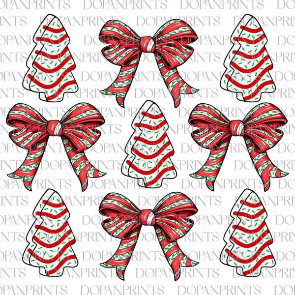 Festive Christmas Bow Tree PNG Collection for Holiday Shirts and