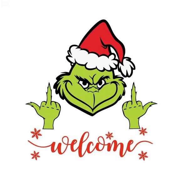 Festive Christmas Cartoon Door Sign and SVG Files for Laser Cutting