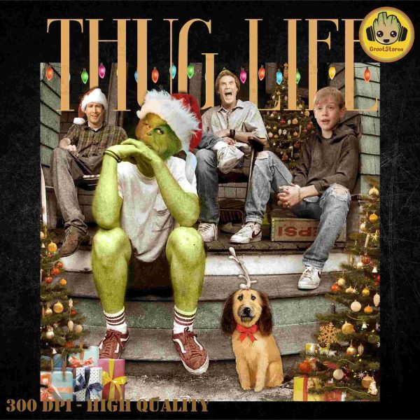 Festive Christmas Comedy Thug Life Friends 90s Characters SVGPNG