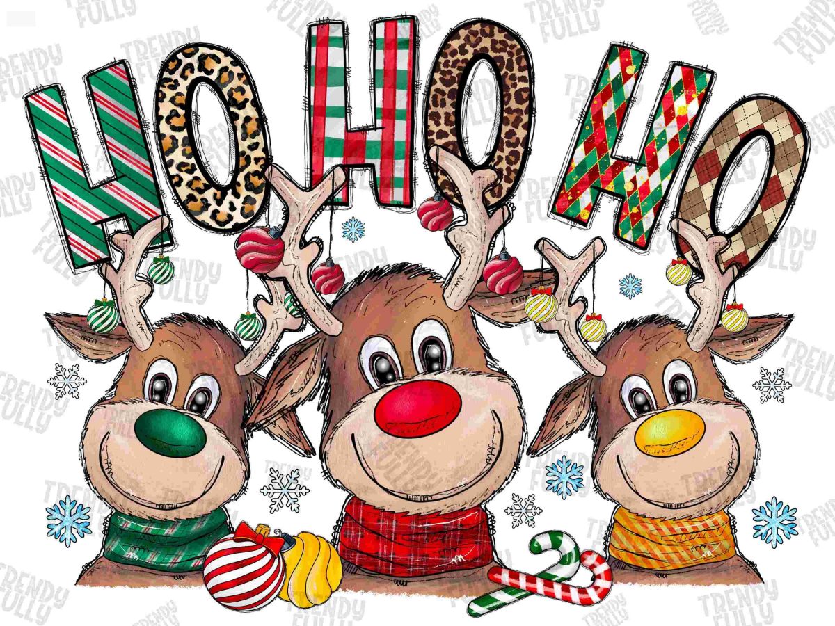 Festive Christmas Deer SVG PNG Design for Digital Download