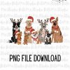 Festive Christmas Dog Lover Svg Png Animal Holiday Love