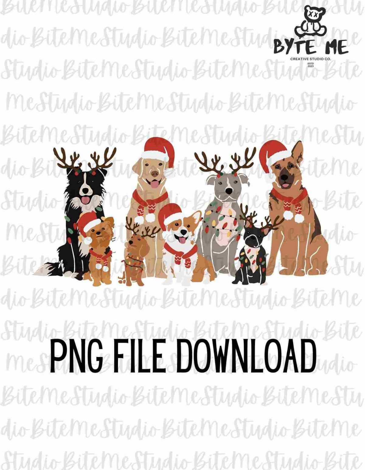 Festive Christmas Dog Lover Svg Png Animal Holiday Love