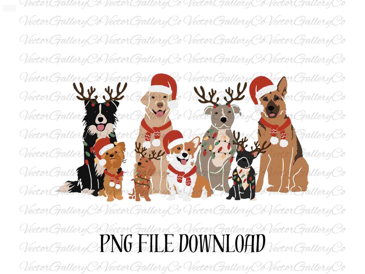 Festive Christmas Dog Owner Gift Dog Design SVG for 2023