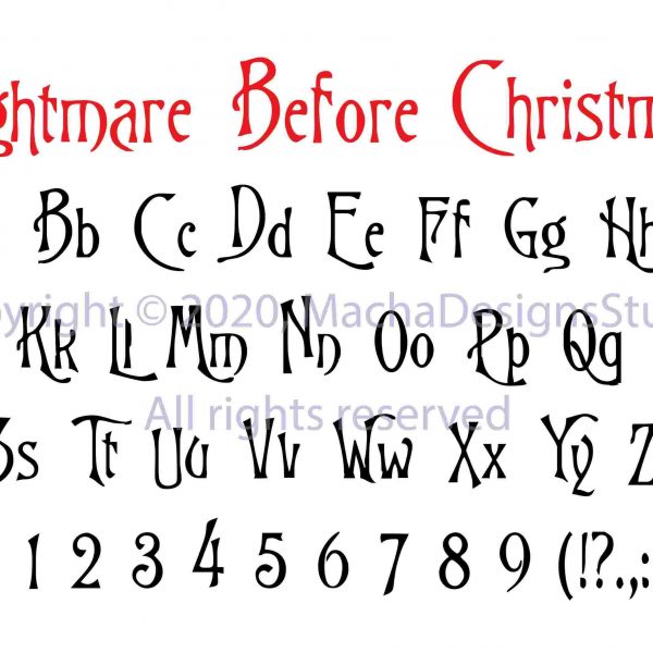 Festive Christmas Font SVG Printable Clipart Digital Download