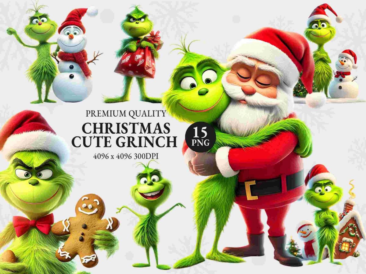 Festive Christmas Grinch Clipart Xmas Winter Fantasy PNG Images