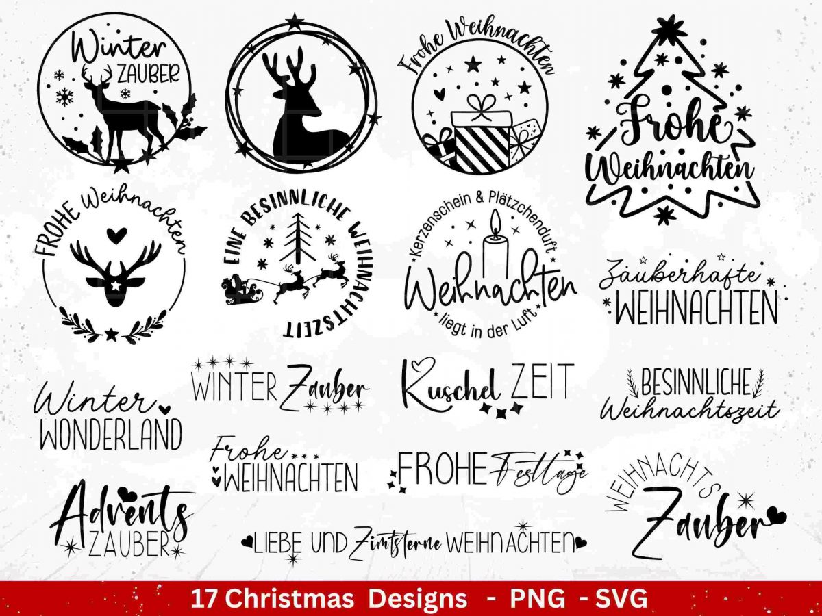 Festive Christmas Lettering SVG for Cricut Silhouette