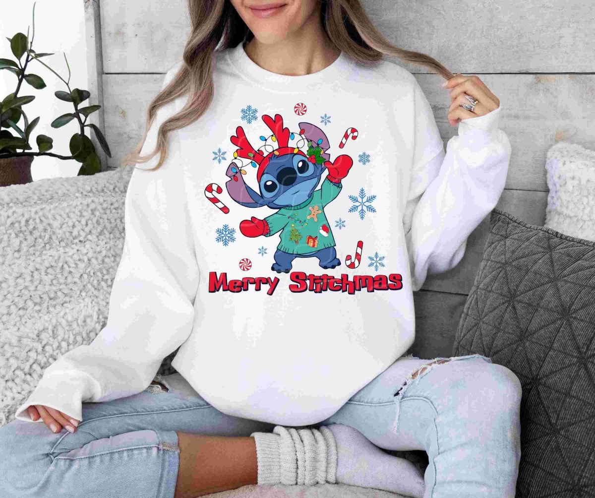 Festive Christmas Stitch SVG Bundle Merry Stitchmas Blue Alien Family