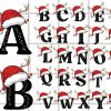 Festive Christmas SVG Alphabet Bundle for Cricut Silhouette Cameo