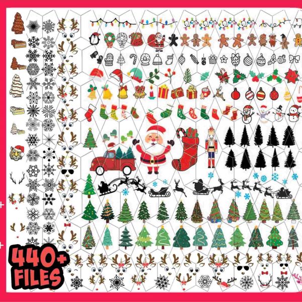 Festive Christmas SVG and PNG Bundle for Cricut and Clipart