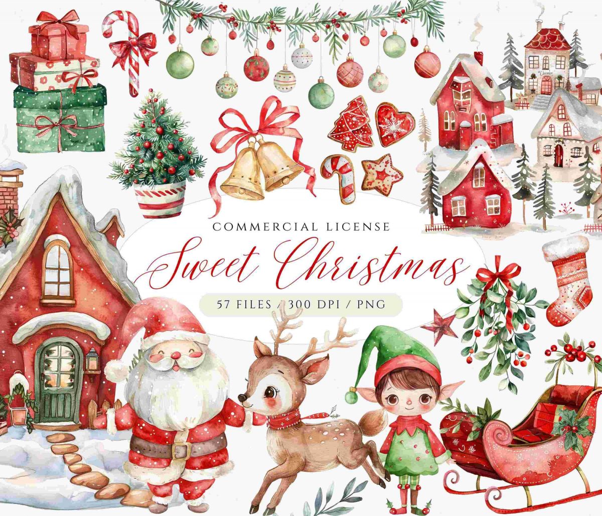 Festive Christmas SVG Bundle Adorable Santas Village North Pole