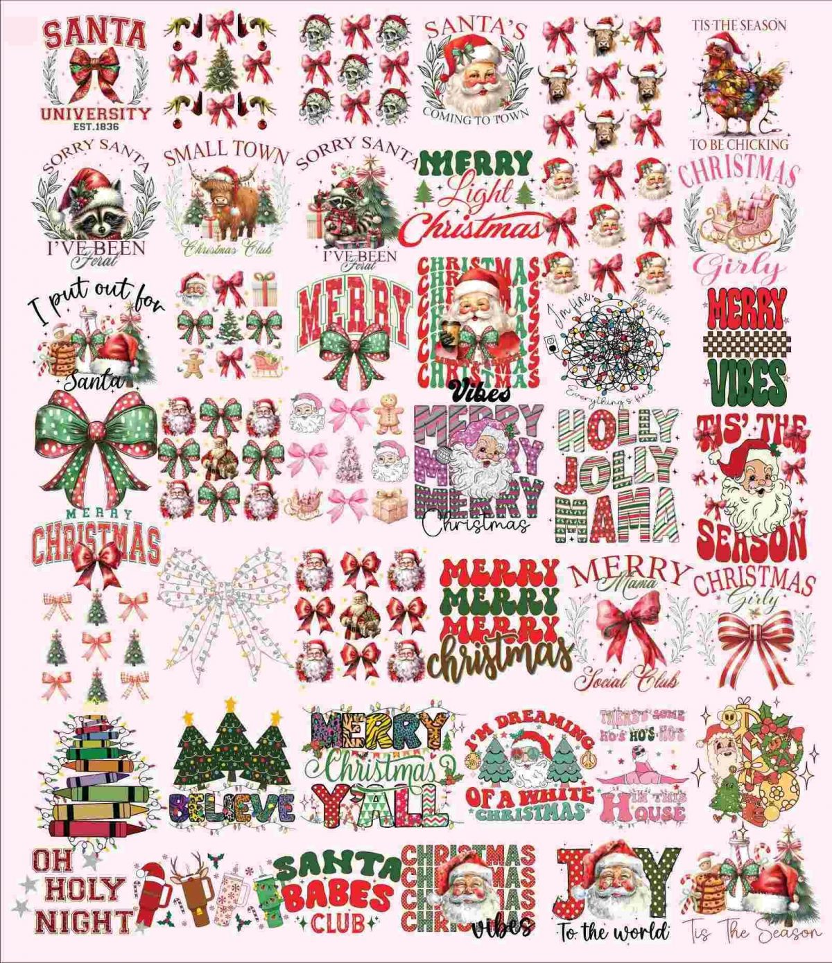 Festive Christmas SVG Bundle Santa Western Merry Designs Digital