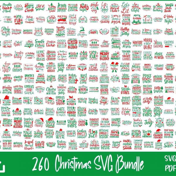 Festive Christmas SVG Bundle with Winter Quotes and Funny Holiday