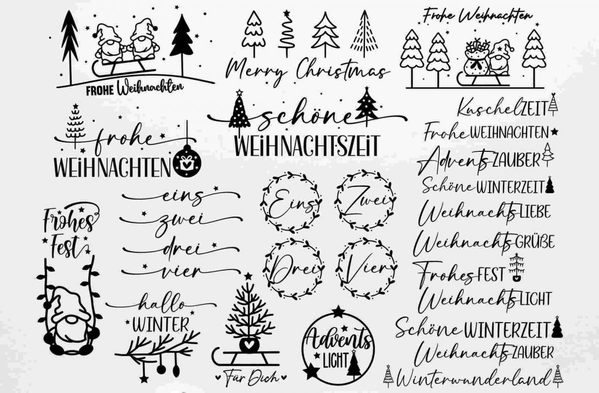 Festive Christmas SVG Decorations for Plotters