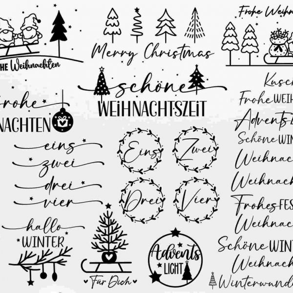 Festive Christmas SVG Decorations for Plotters