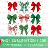 Festive Christmas SVG PNG Bundle Coquette Bows Trendy DTF Transfer