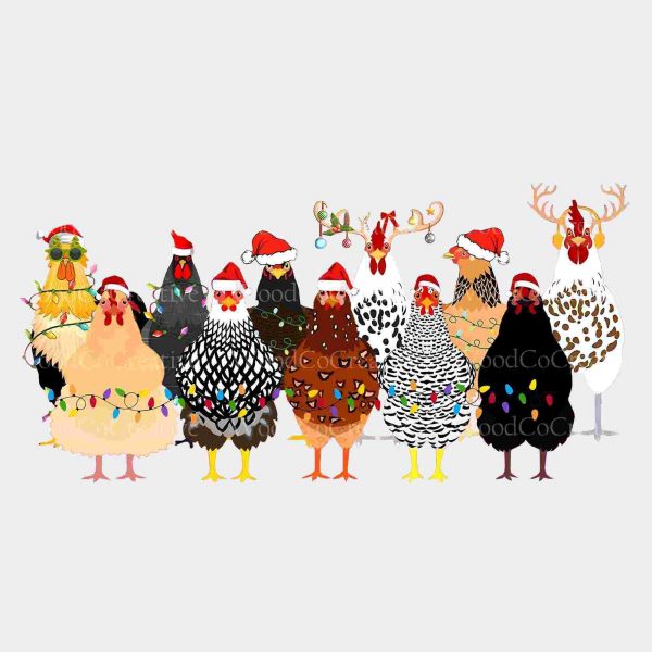 Festive Christmas SVG PNG Chicken Western Farm Fun