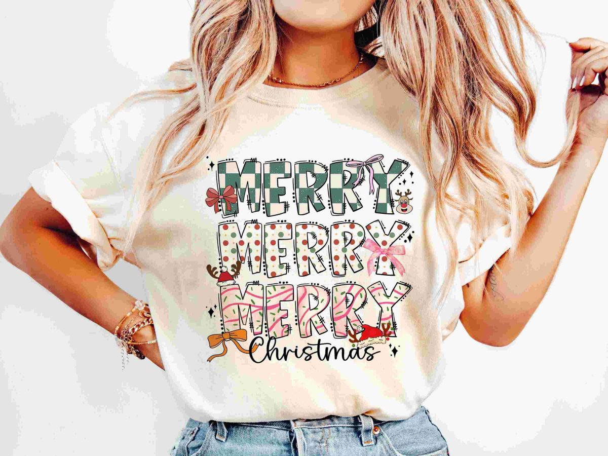 Festive Christmas SVG Winter Holiday DTF Transfer Full Color Fast