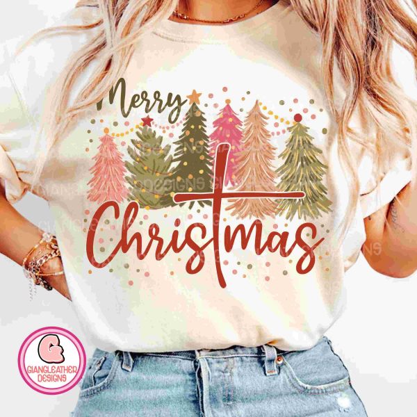 Festive Christmas SVGs tree cross retro vibes