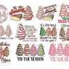 Festive Christmas Tree Cake SVG Bundle Holiday PNG Sublimation Set