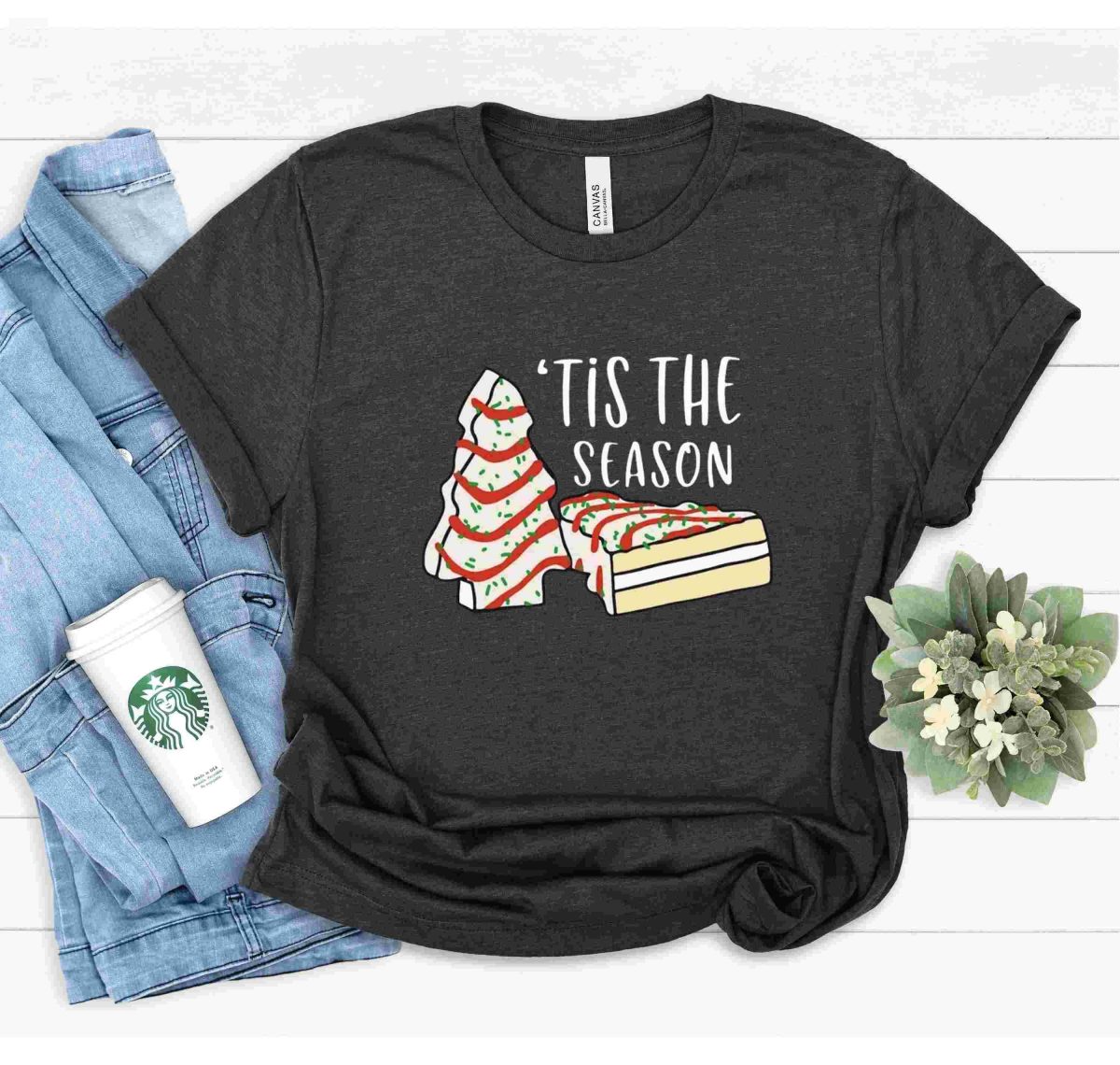 Festive Christmas Tree Cake SVG Shirt for Holiday Season