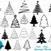 Festive Christmas Tree SVG PNG JPG Bundle for Holiday Decorations