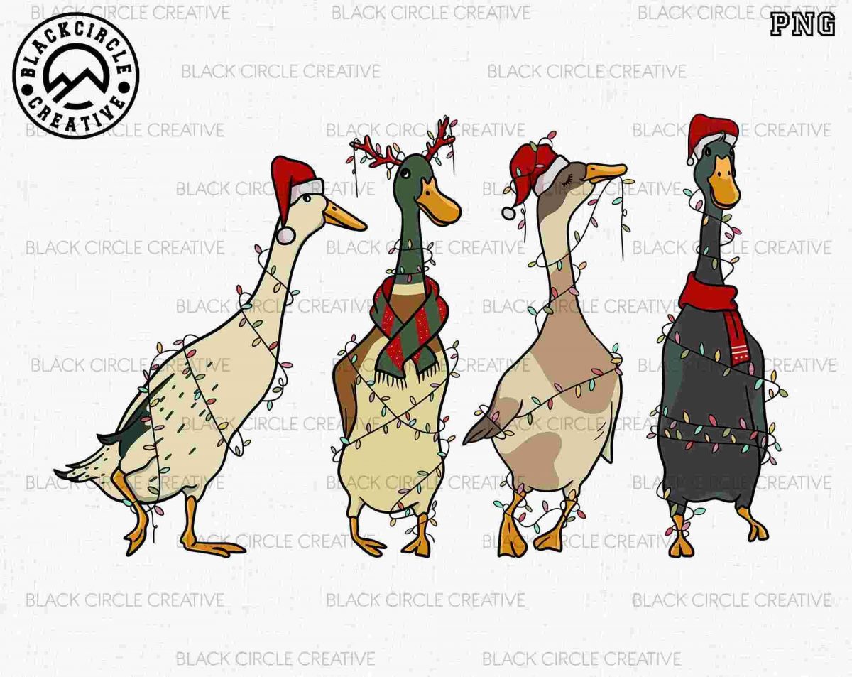 Festive Duck Xmas SVG Santa Duck Merry Christmas PNG Duck Lover