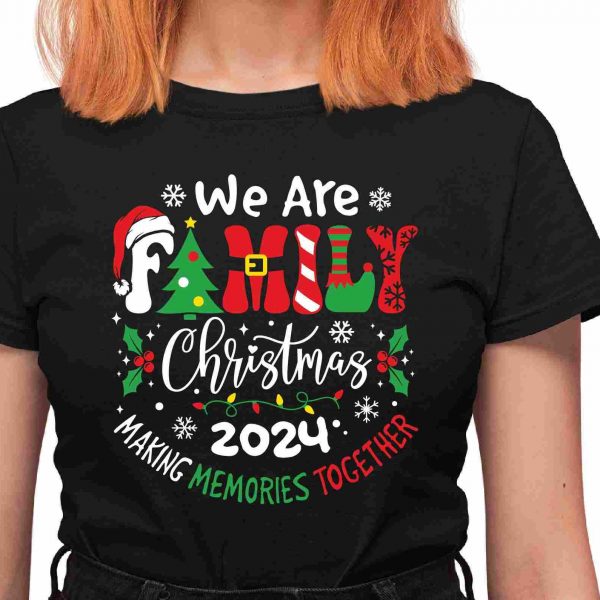 Festive Family Christmas 2024 SVG PNG Pajama Shirt Cut File for