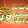 Festive Family Christmas Ornament Svg Set Merry Grinchmas Decor