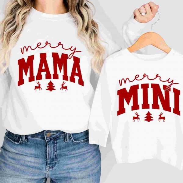 Festive Family Christmas SVG PNG Bundle Mama Mini Sweater First