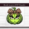 Festive Green Pumpkin Coquette SVG DTF Transfer for DIY Apparel