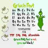 Festive Grinch Font SVG Bundle Christmas Letter Doodles Green