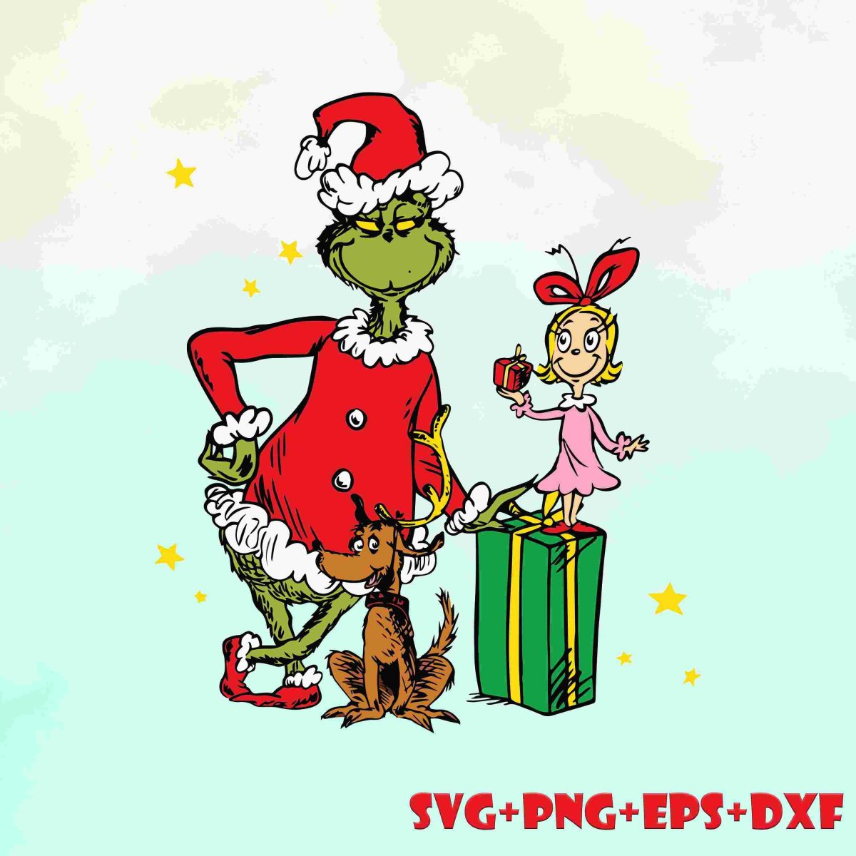 Festive Grinch Max Cindy Lou Who SVG Funny Merry Christmas Shirt