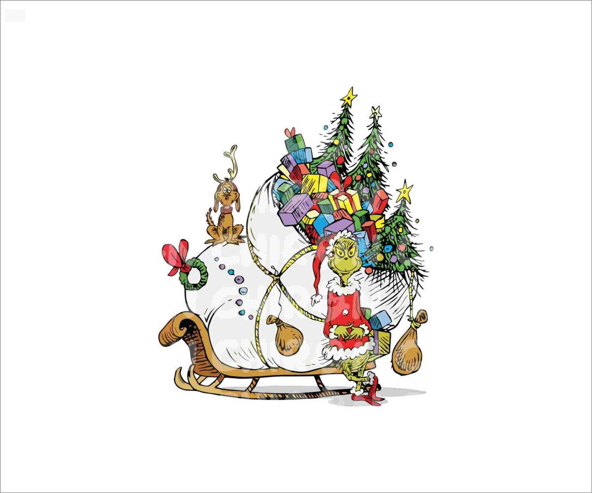 Festive Grinch Santa Christmas Gift SVGPNG Collection