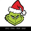 Festive Grinch SVG PNG DXF PDF Christmas Clip Art for Cricut Craft