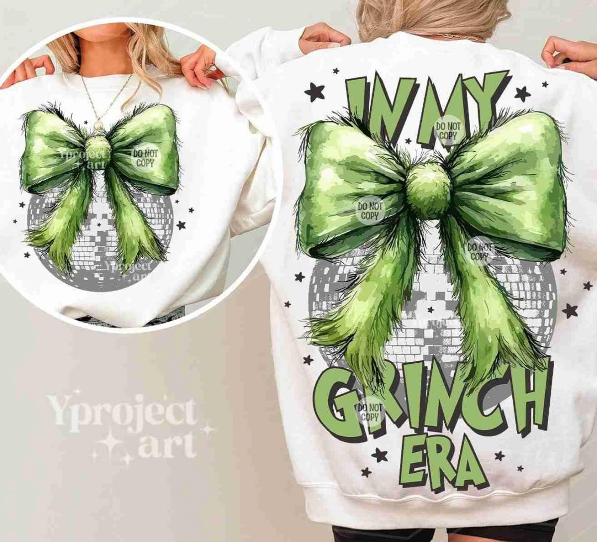 Festive Grinchmas Coquette Bow SVG Hilarious Christmas Design