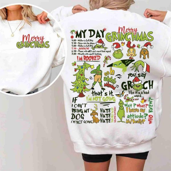 Festive Grinchmas SVG Ew Christmas PNG for People Shirt Grincy