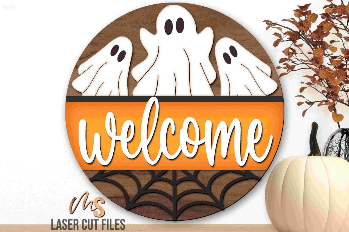 Festive Halloween Svg Designs Door Decorations for Fall Ghosts