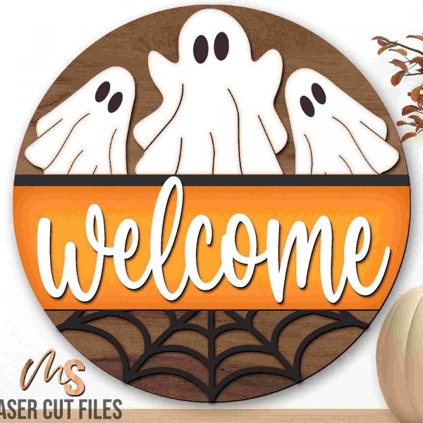 Festive Halloween Svg Designs Door Decorations for Fall Ghosts